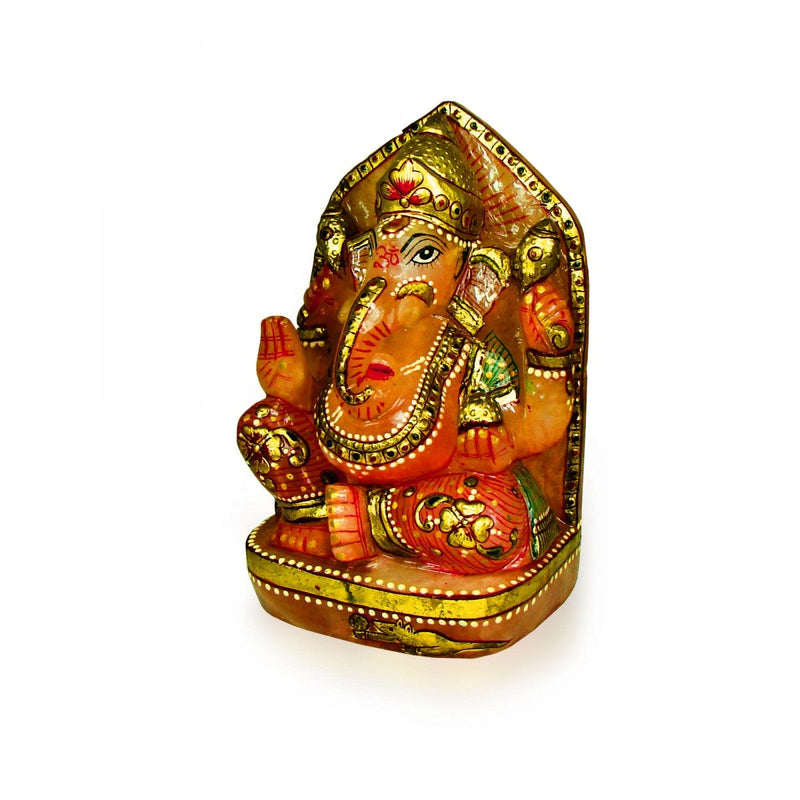 God Idols Carved on Reed Jade Stone The Lord Ganesha Idol Image 2