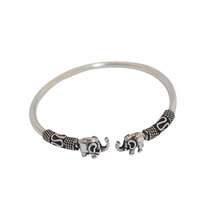 Oxidised Small Elephant Bangle