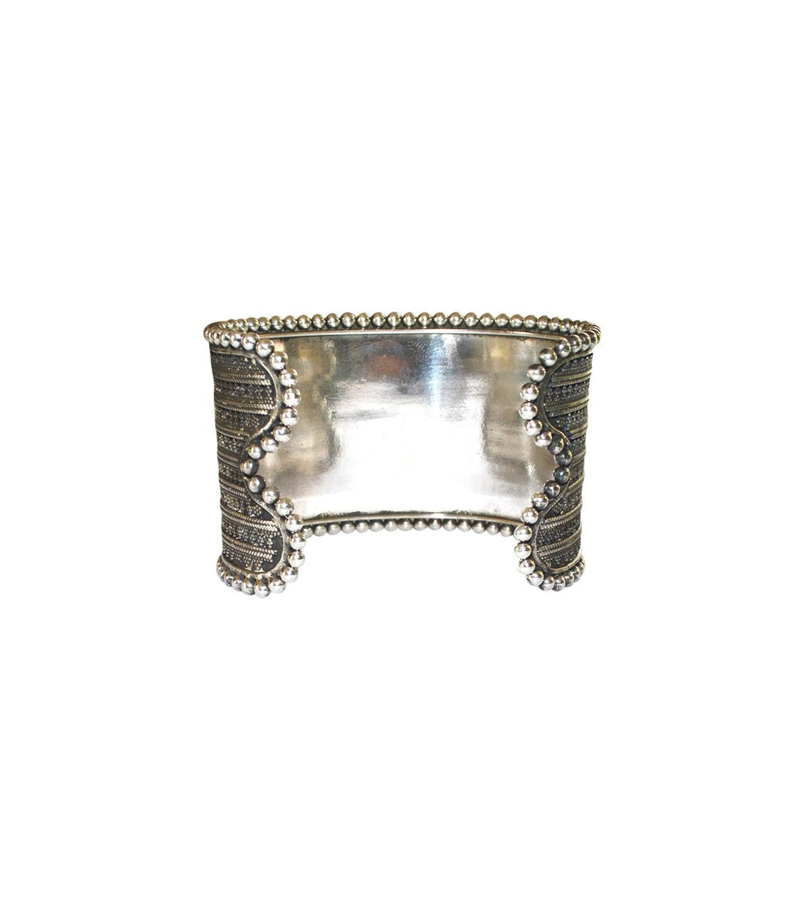 Rava Cuff Silver Bangle