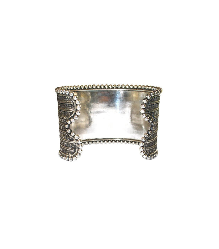 Rava Cuff Silver Bangle