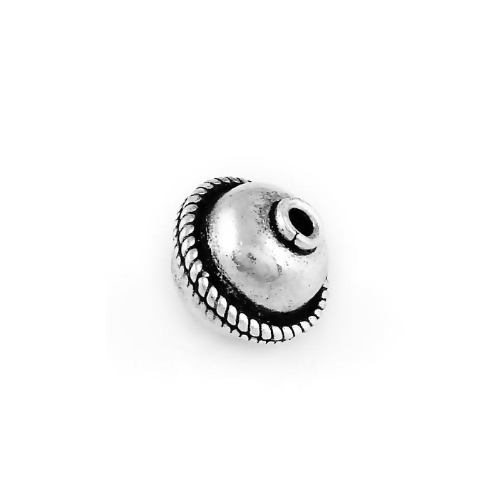 Rope Shaped Silver Die Bead