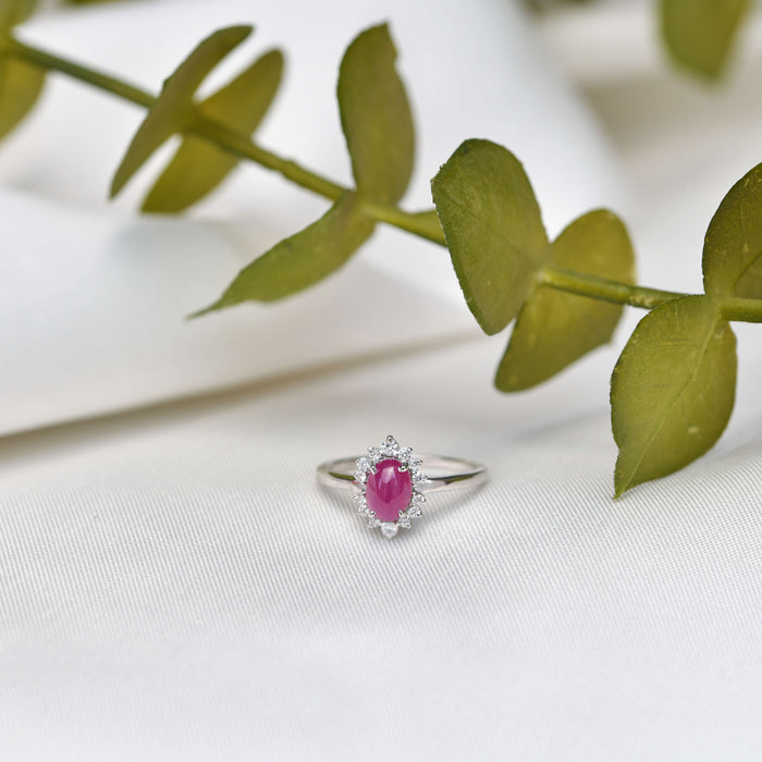 Silver CS Rings Dainty Ruby Ring