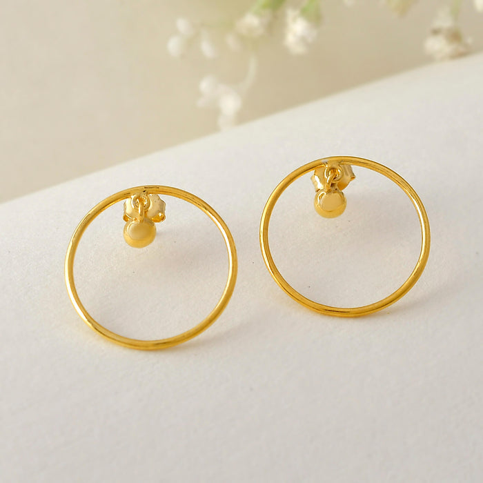 Silver Earrings 18K Gold plated Hoop Earrings Image 1