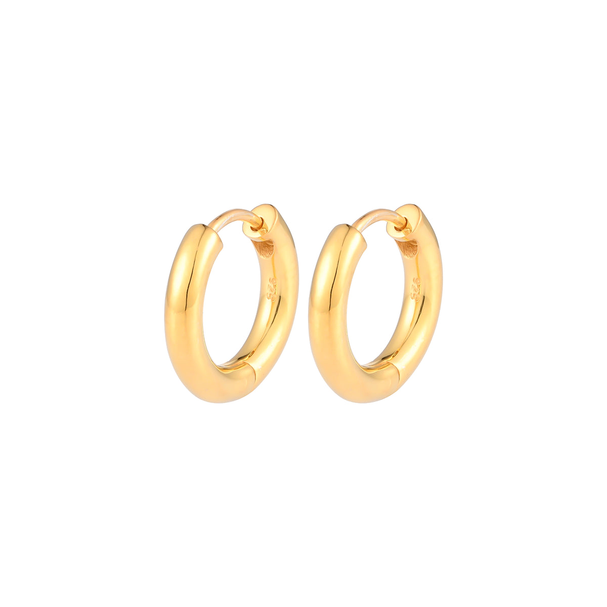 Silver Earrings Golden Glam Hoop Earrings Image 1