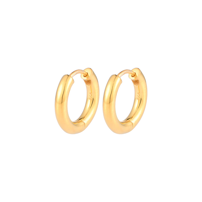 Silver Earrings Golden Glam Hoop Earrings Image 1