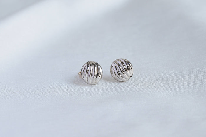 Silver Earrings Sterling Silver Ridge Studs