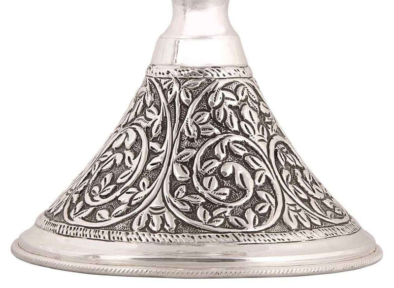 Silver Gift and Articles Silver Narthaki Plain Top Lamp Image 3