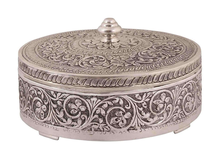 Silver Gift and Articles Traditional Silver Dry Fruit Box 2