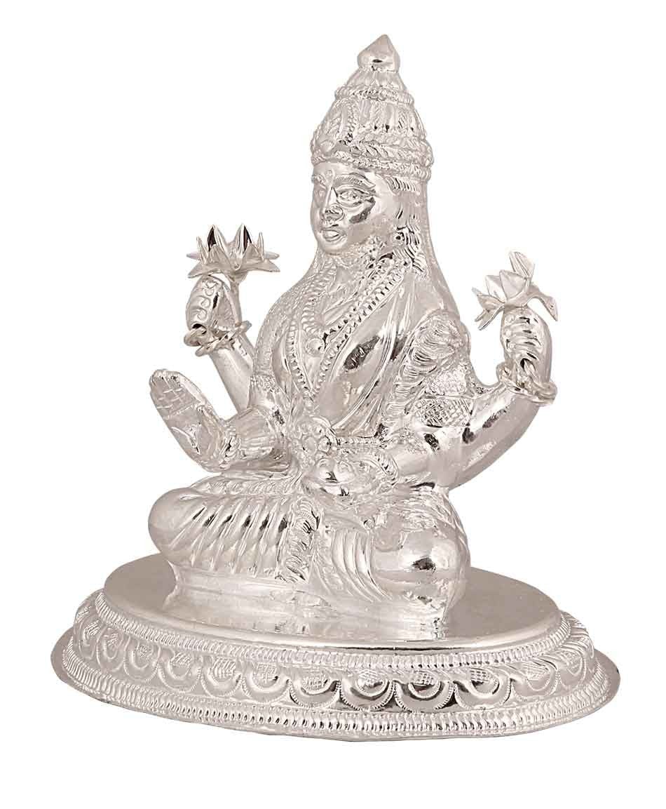 Silver God Idols Lordess Laxmi Silver Idol 1