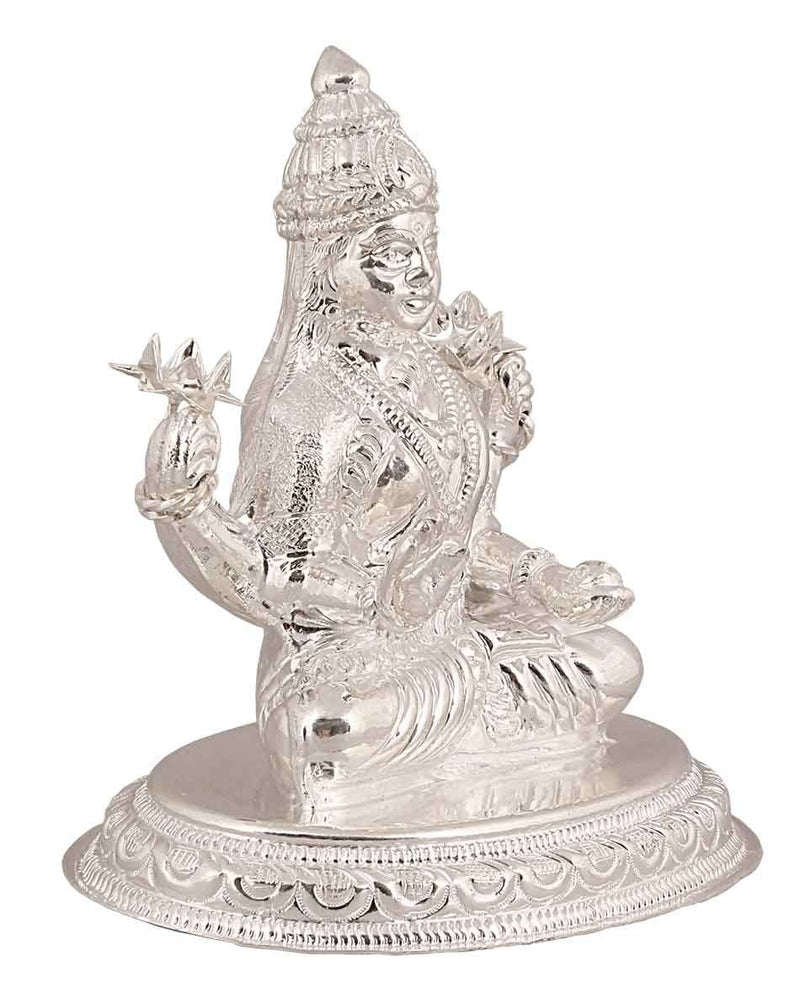 Silver God Idols Lordess Laxmi Silver Idol 4