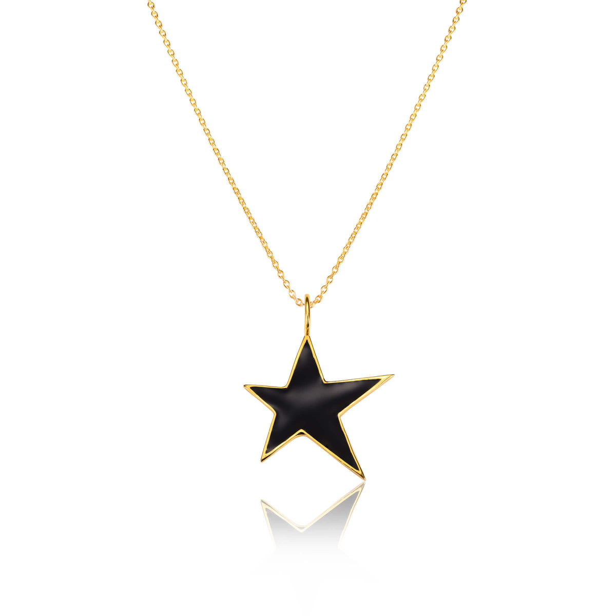 Silver Necklace Dazzling Enamel Star Necklace Image 1