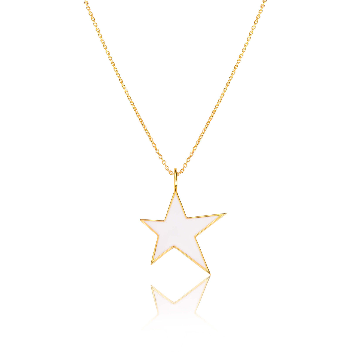 Silver Necklace Dazzling Enamel Star Necklace Image 2