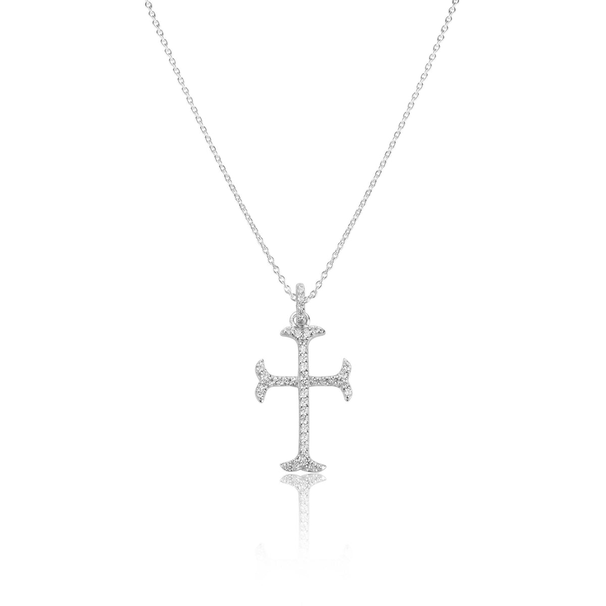 Silver Necklace Delicate Cross Necklace