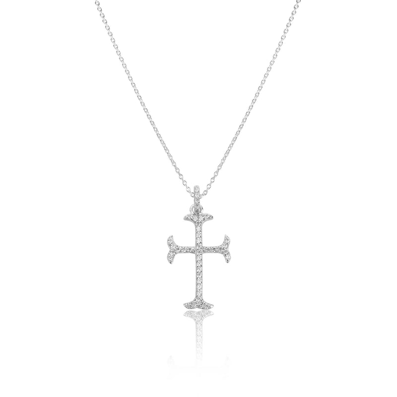 Silver Necklace Delicate Cross Necklace