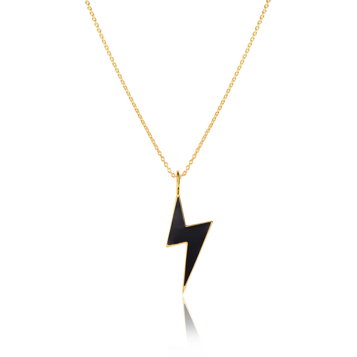 Silver Necklace Enamel Thunder Necklace Image 2