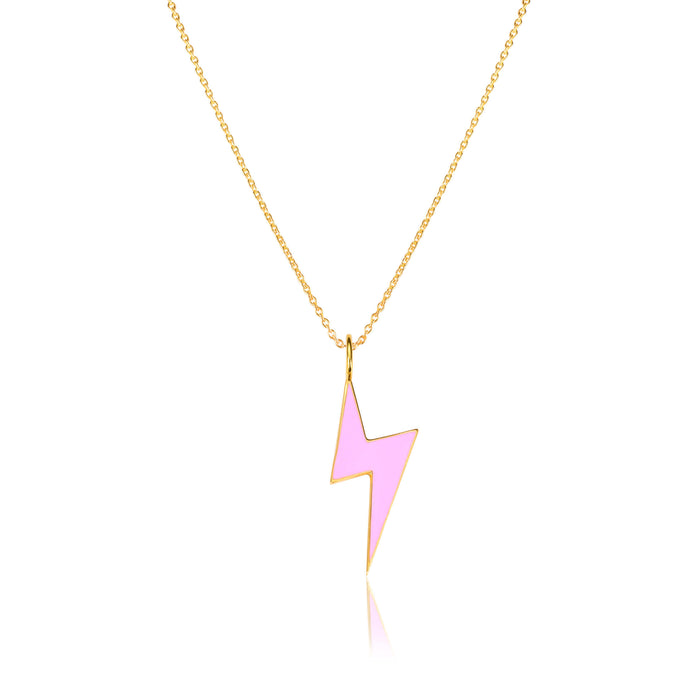 Silver Necklace Enamel Thunder Necklace