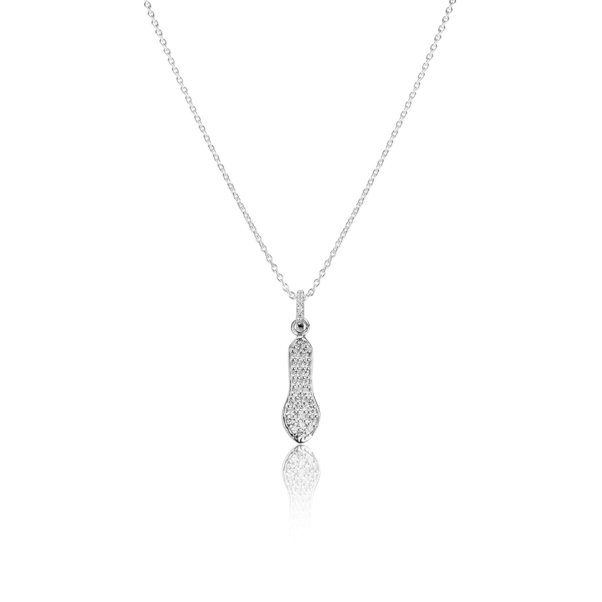 Silver Necklace Long Pendant Necklace