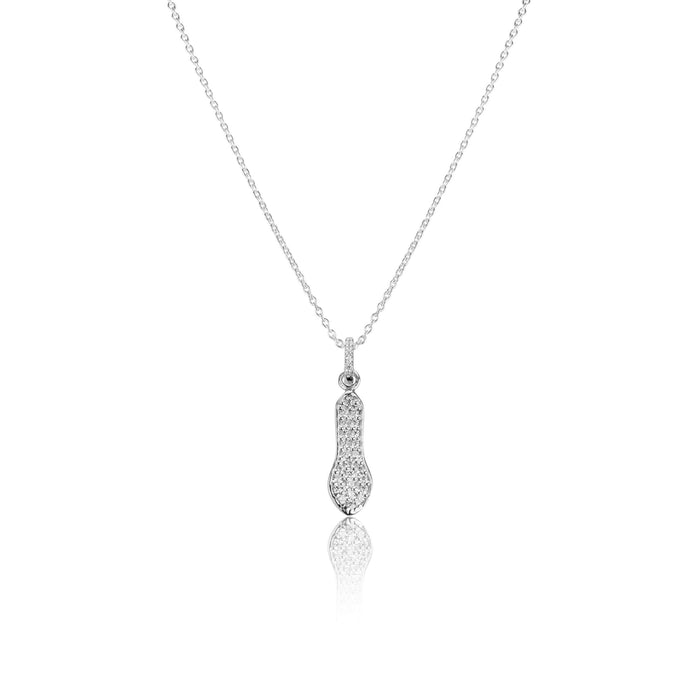 Silver Necklace Long Pendant Necklace