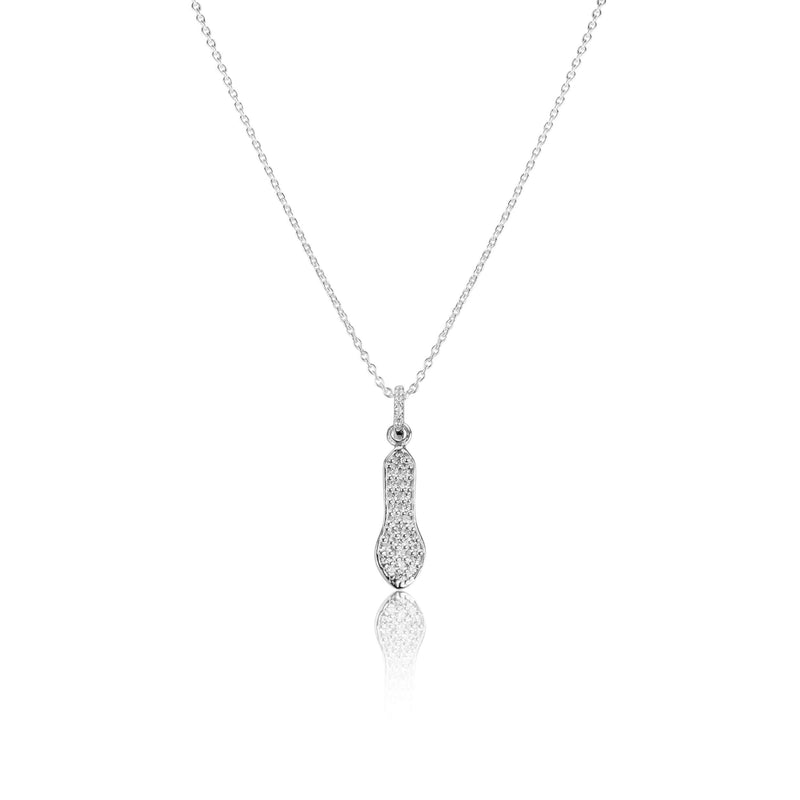 Silver Necklace Long Pendant Necklace