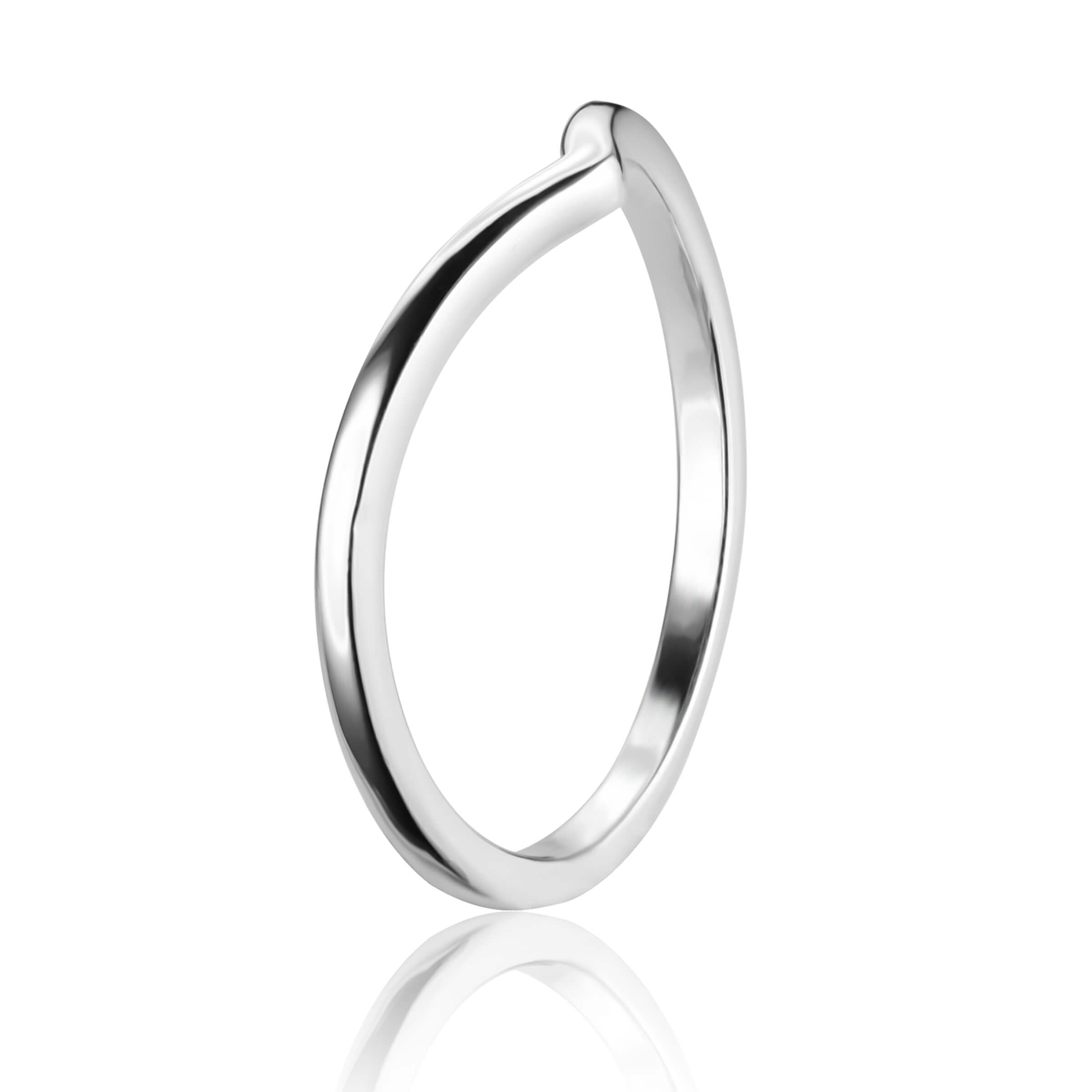 Diagonal Grooved Silver Women's Ring | Vansweden Jewelers
