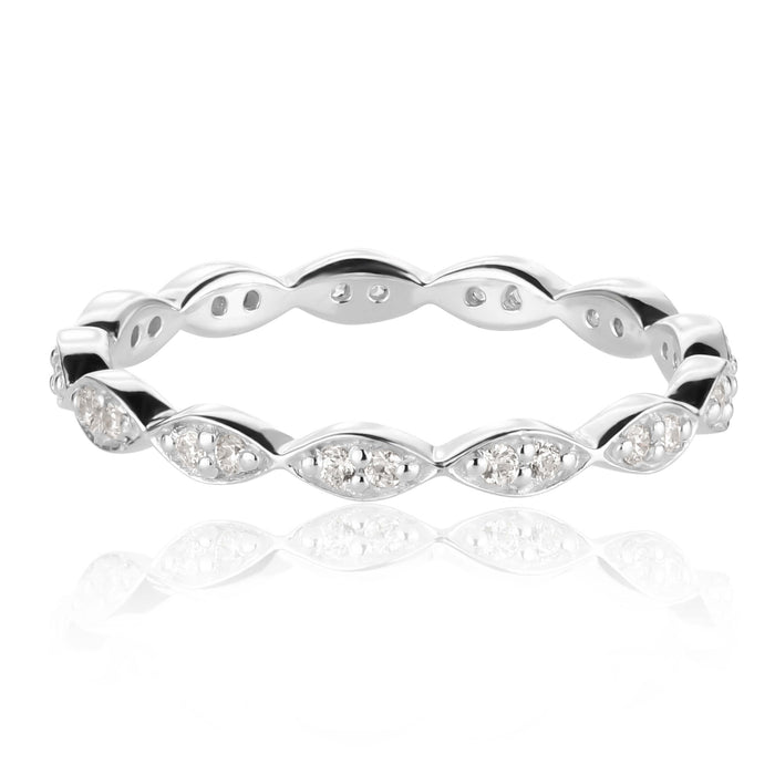 Silver-Rings-Casual 925 Sterling Silver Twist Ring Image 1