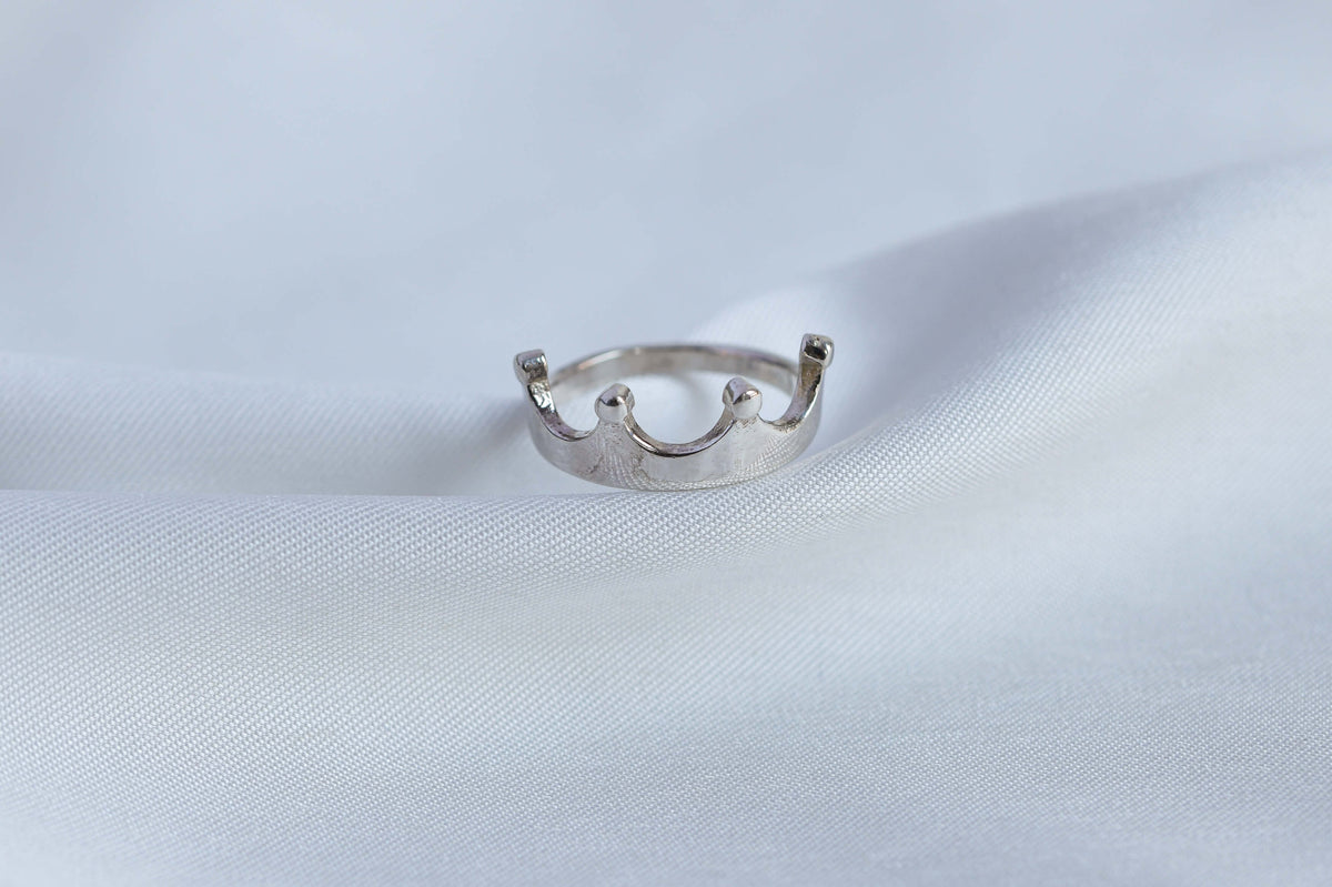 Silver Rings Pure 925 Sterling Silver Crown Ring