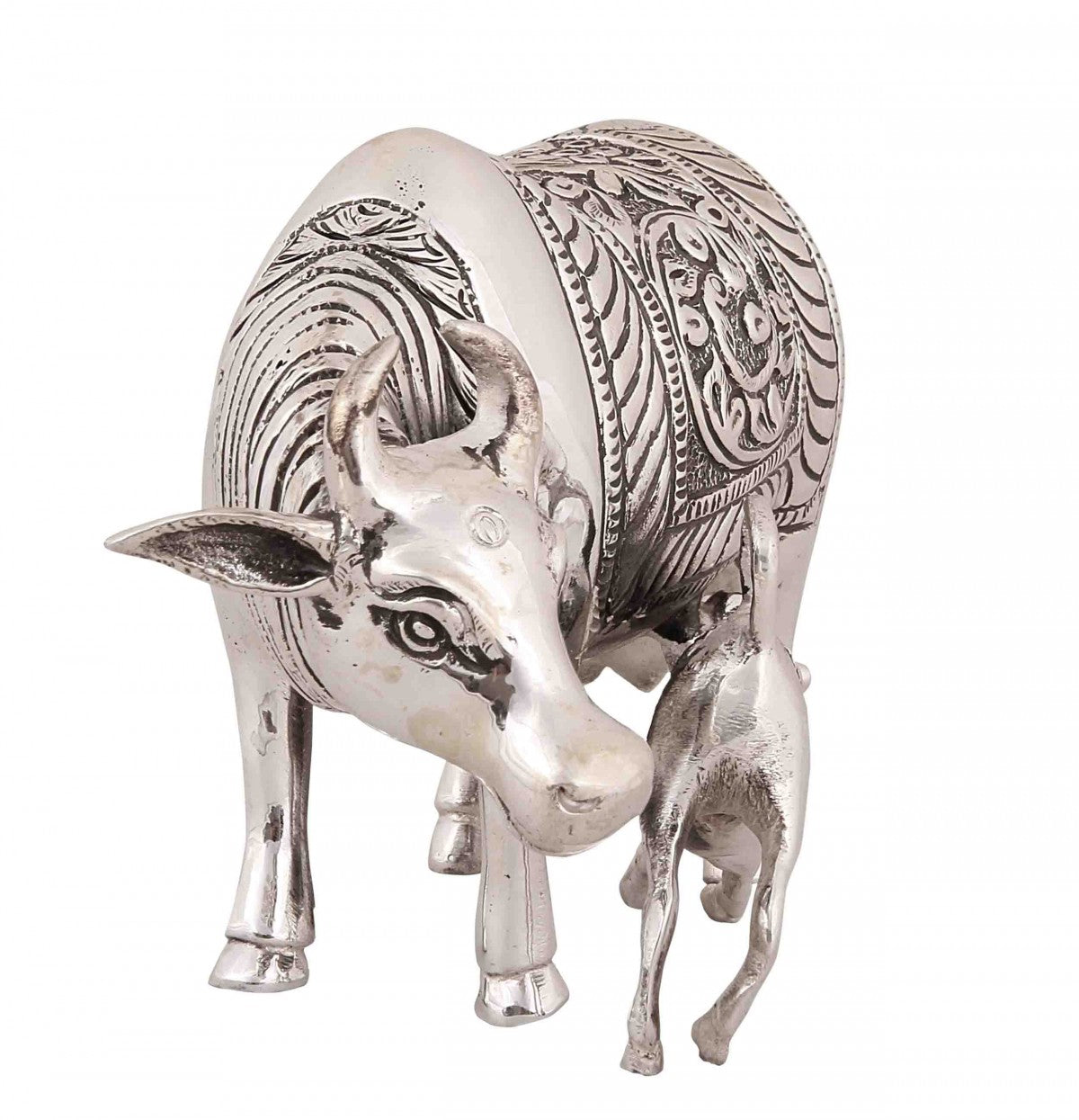 Silver Cow & Calf Idol 3