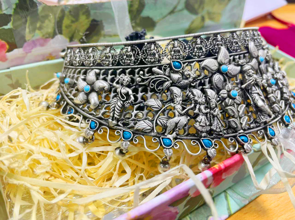 Authentic 925 Sterling Silver Raas Choker