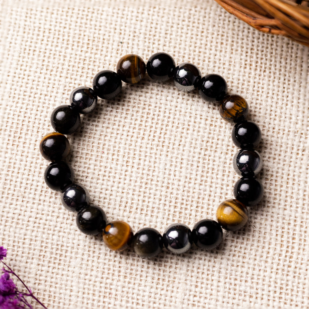 Star Tiger Eye Bead Bracelet