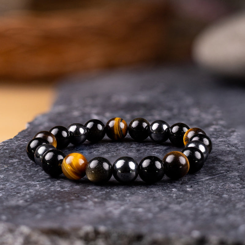 Star Tiger Eye Bead Bracelet