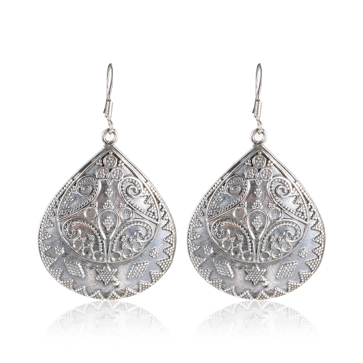 Tribal Earrings Dainty Silver Earrings