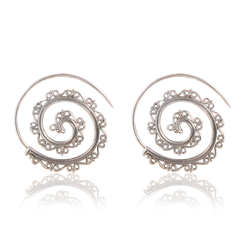 Tribal Earrings Delicate Silver Studs