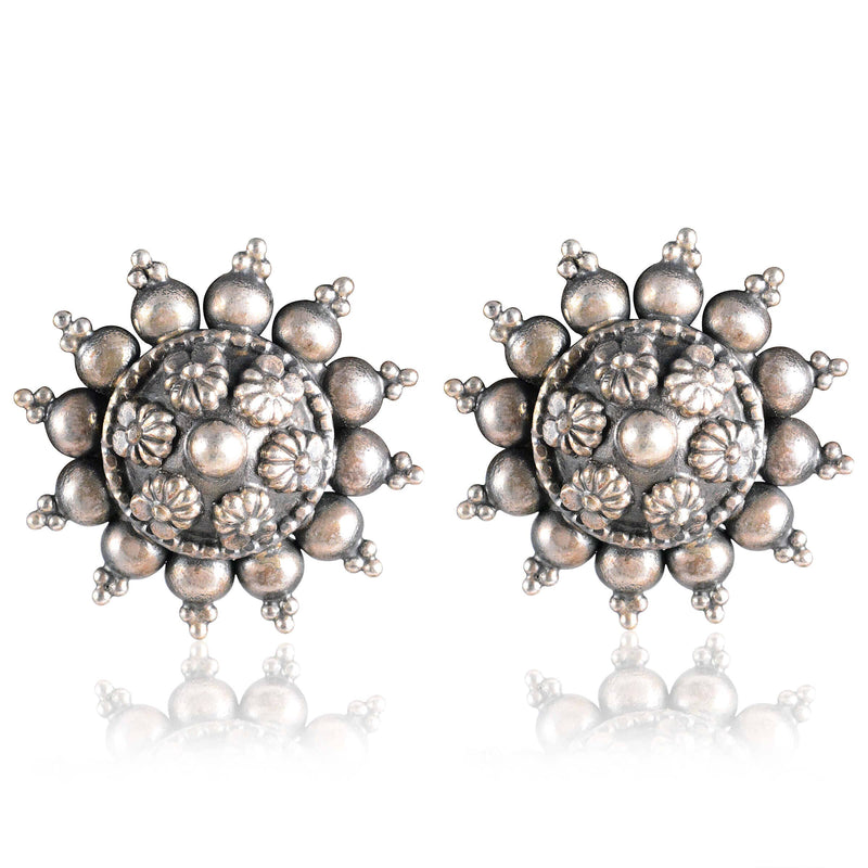 Tribal Earrings Elegant Madana Round Studs