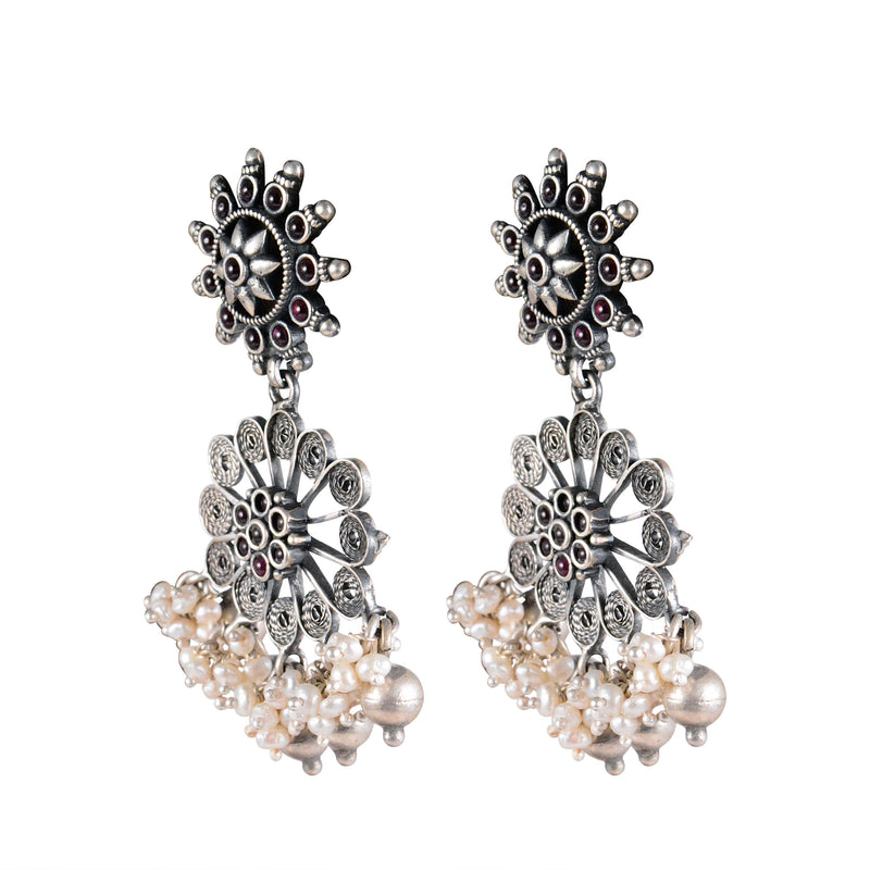 Tribal Earrings Elegant Silver Jhumki 2