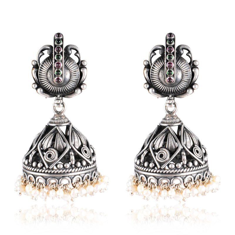 Tribal Earrings Exquisite Oxidised Jhumka