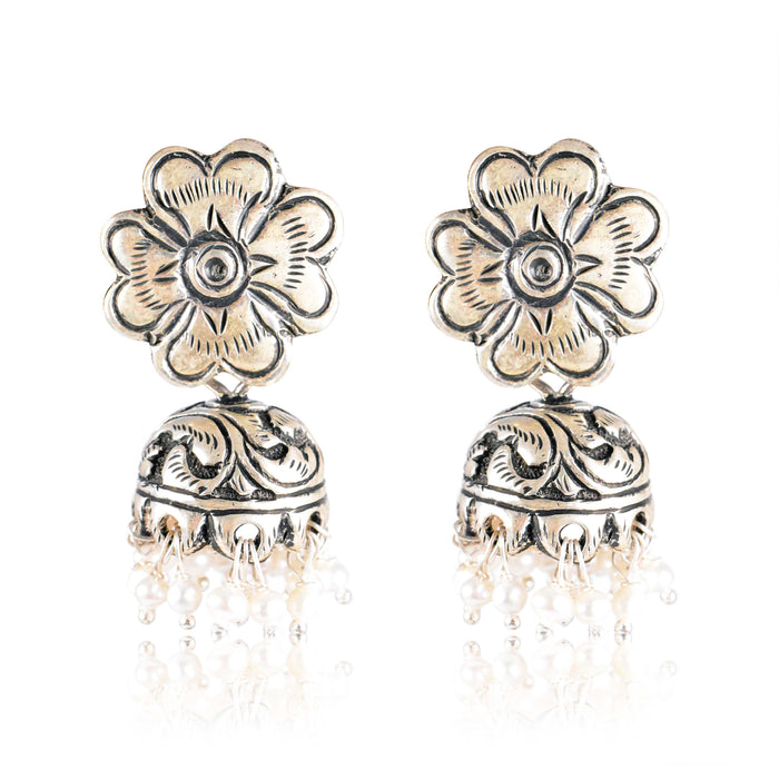 Tribal Earrings Floral Jhumkis