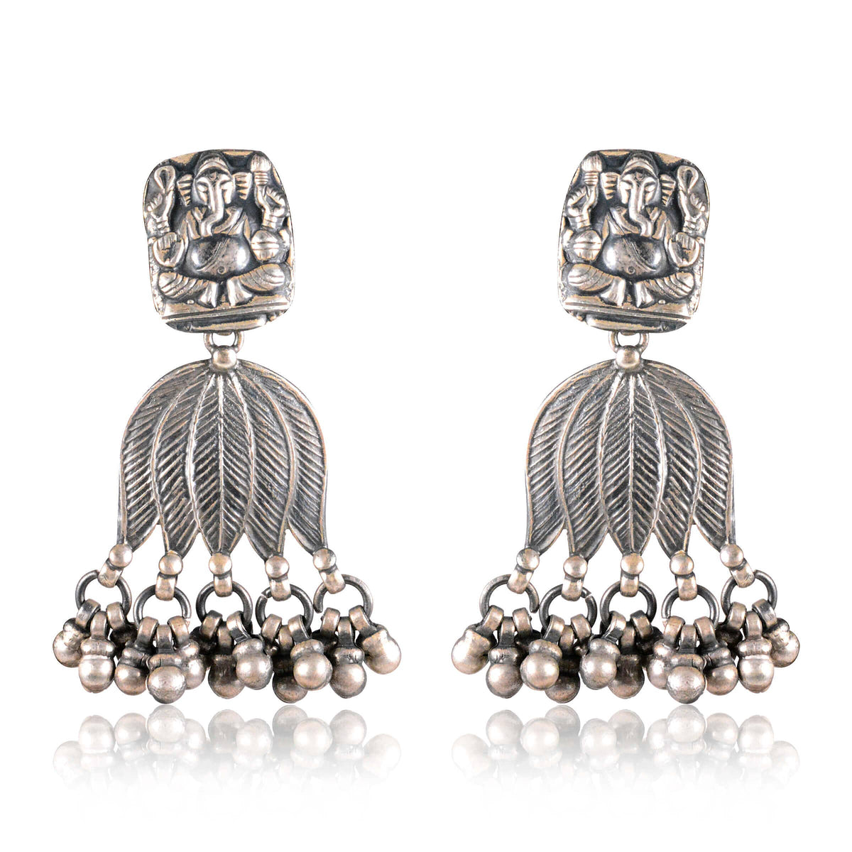 Tribal Earrings Kamal Ghungru Jhumki