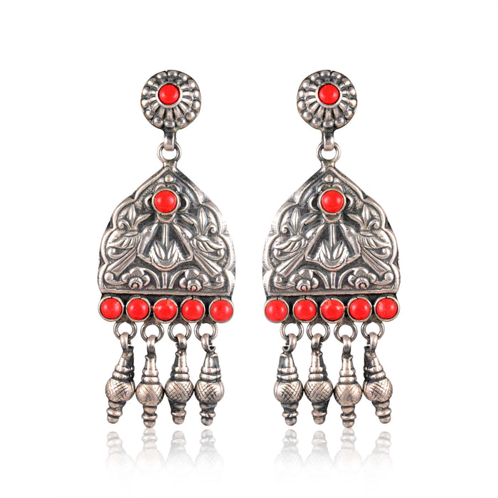 Tribal Earrings Mriganka Silver Earrings