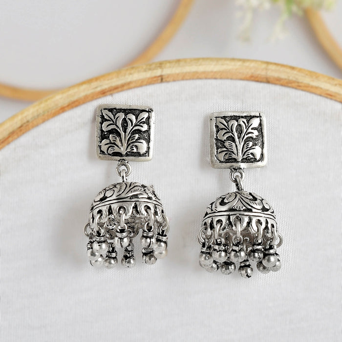 Tribal Earrings Sheeny Pure Silver Jhumkas 2