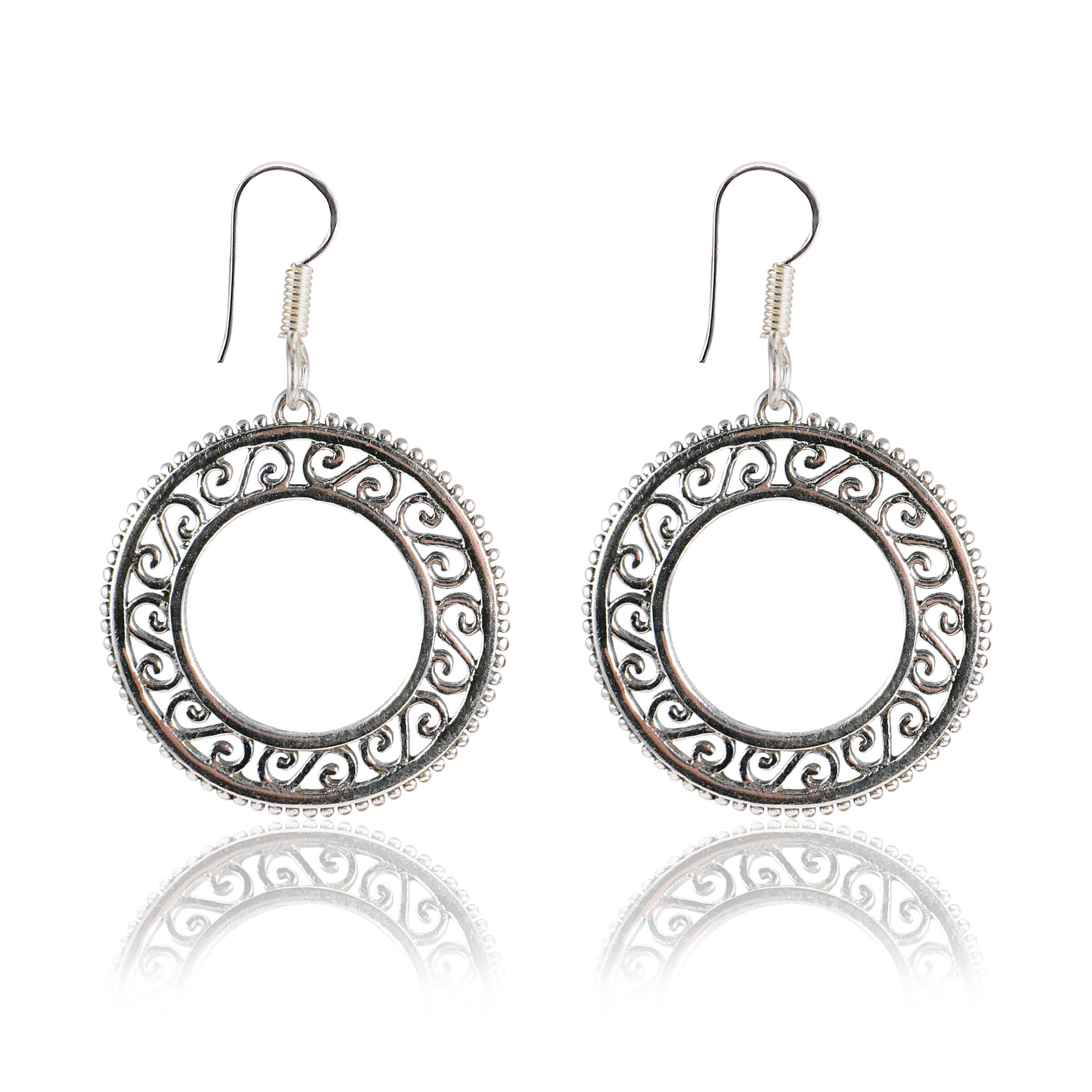 Hopi Sterling Silver Hand Stamped Tribal Earrings – A Western Wedding Co