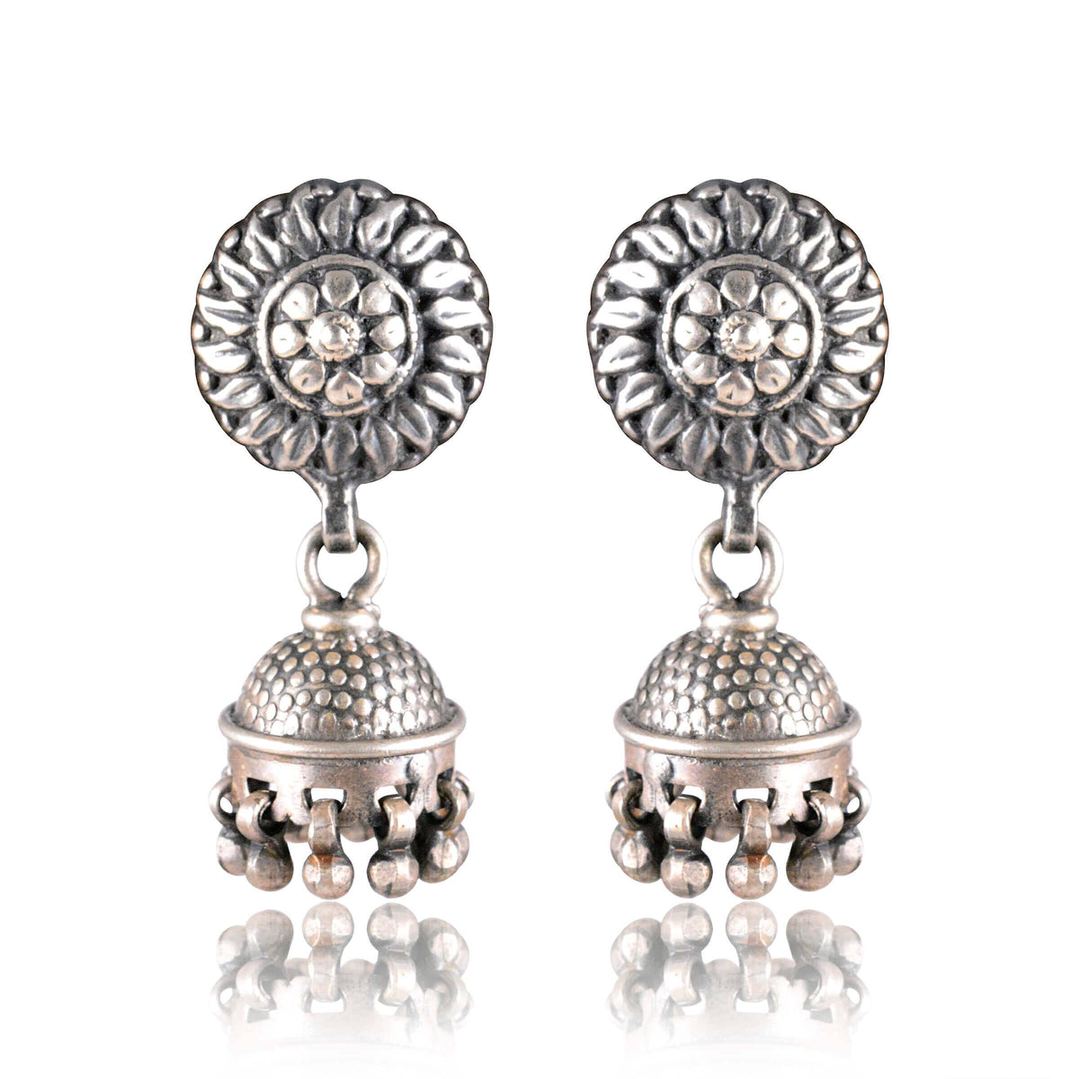 Tribal Earrings Silver Chandi Jhumki