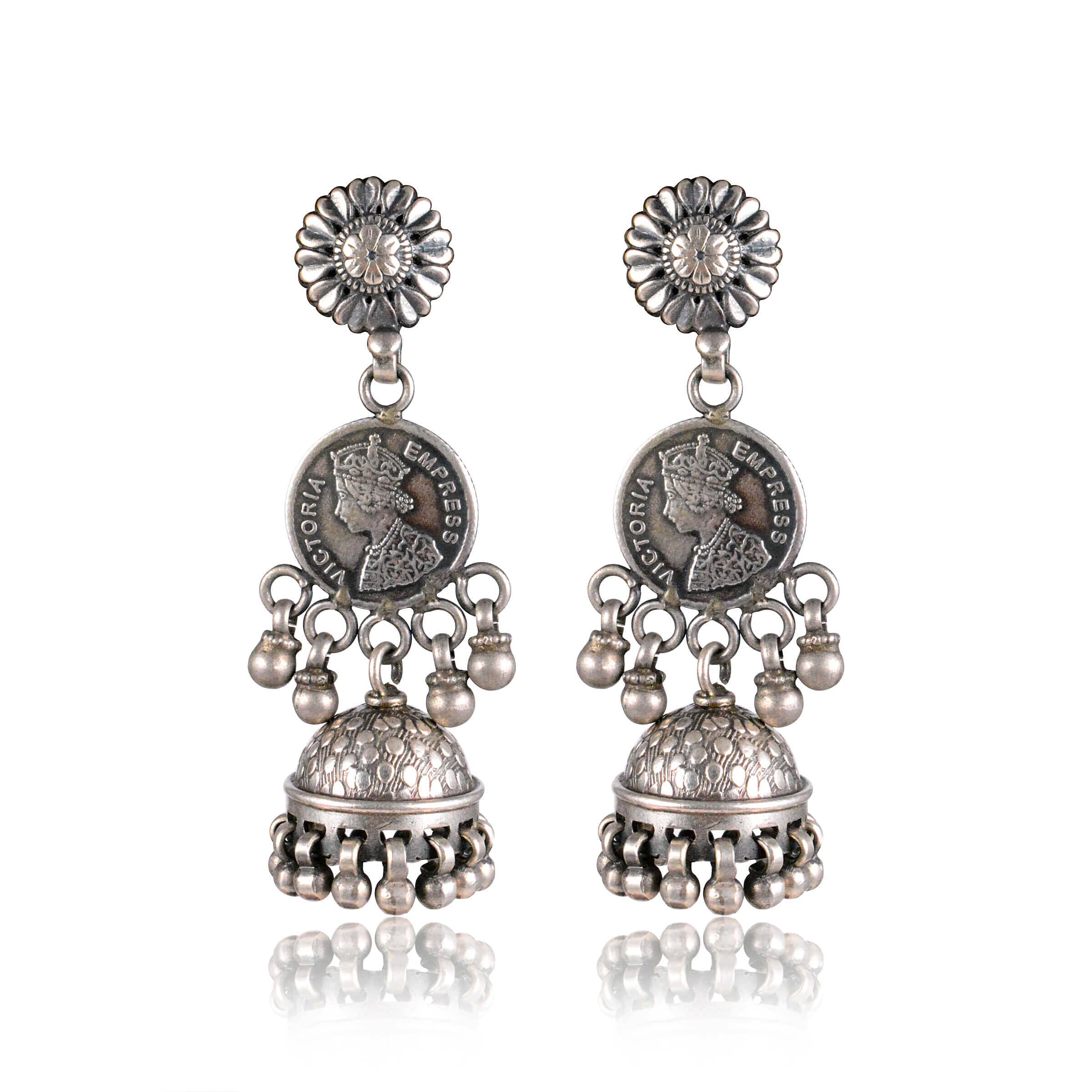 Jaypore deals silver jhumkas