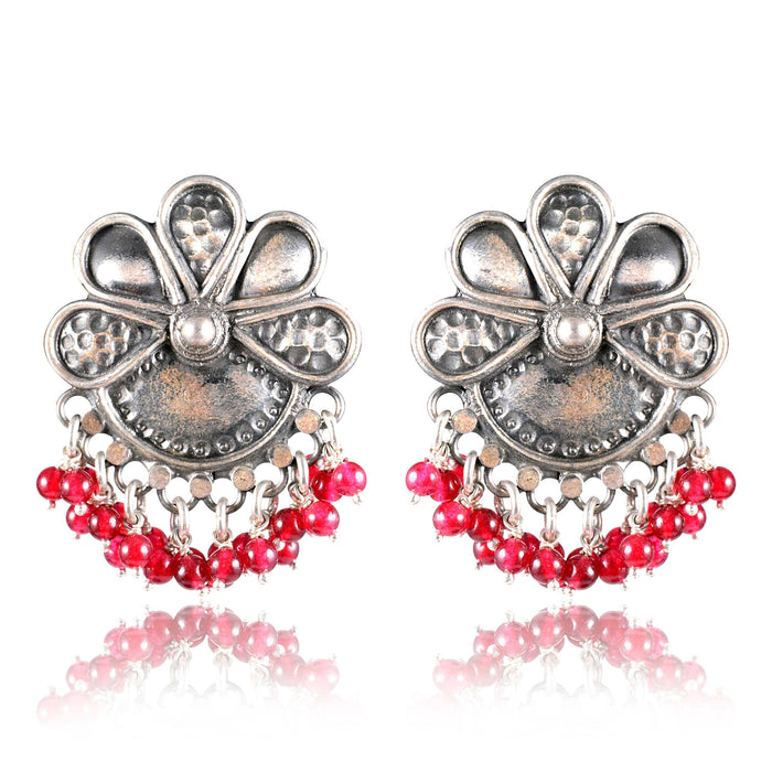 Tribal Earrings Silver Elegant Studs