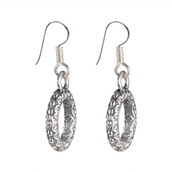 Tribal Earrings Silver Hanging Earrings 1