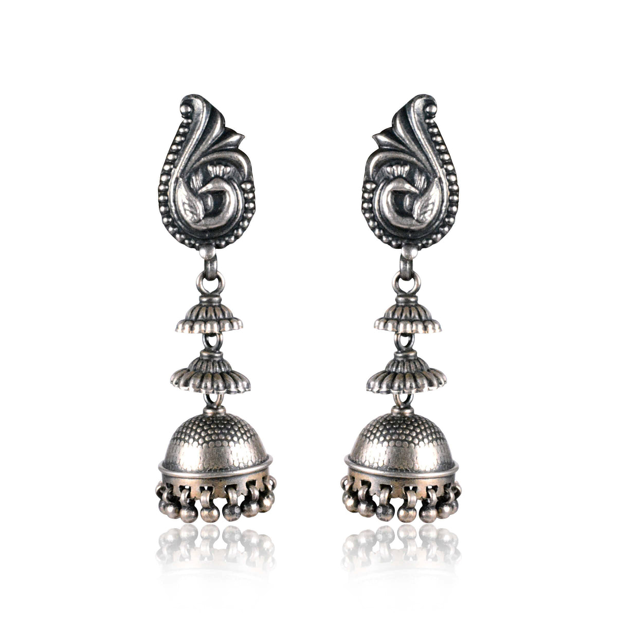 Tribal Earrings Silver Janki Ensemble Jhumki