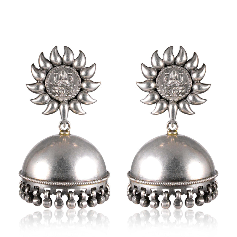 Tribal Earrings Silver Lakshmi Tribal Jhumki Earrings