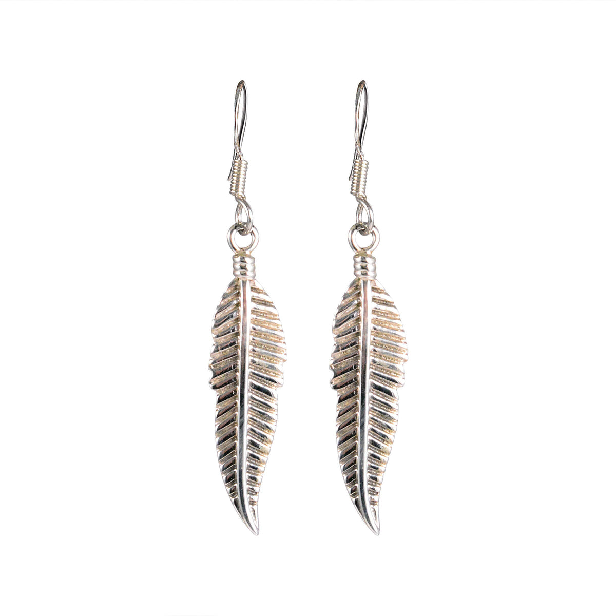 Tribal Earrings Silver Leaf Small Earring