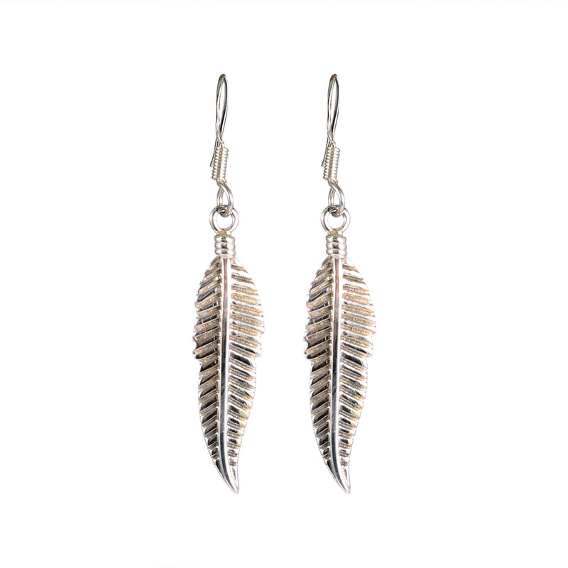 Tribal Earrings Silver Leaf Small Earring