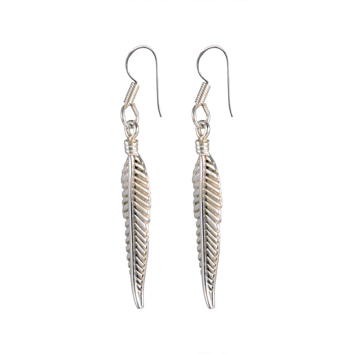 Tribal Earrings Silver Leaf Small Earring 2