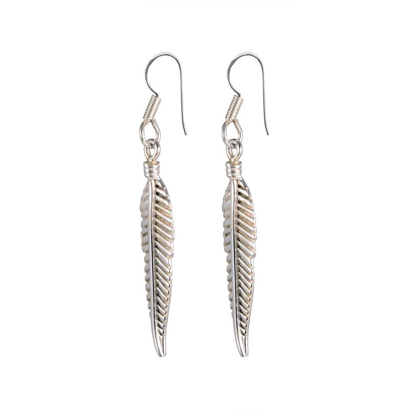 Tribal Earrings Silver Leaf Small Earring 2